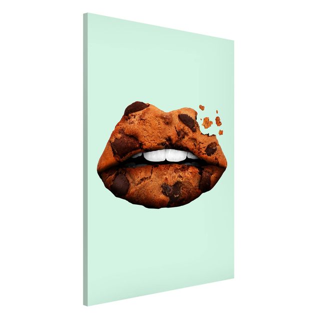 Obrazy nowoczesny Usta z herbatnikiem