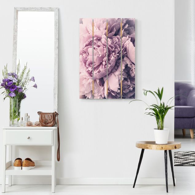 Obrazy na ścianę Purpurowe kwiaty piwonii