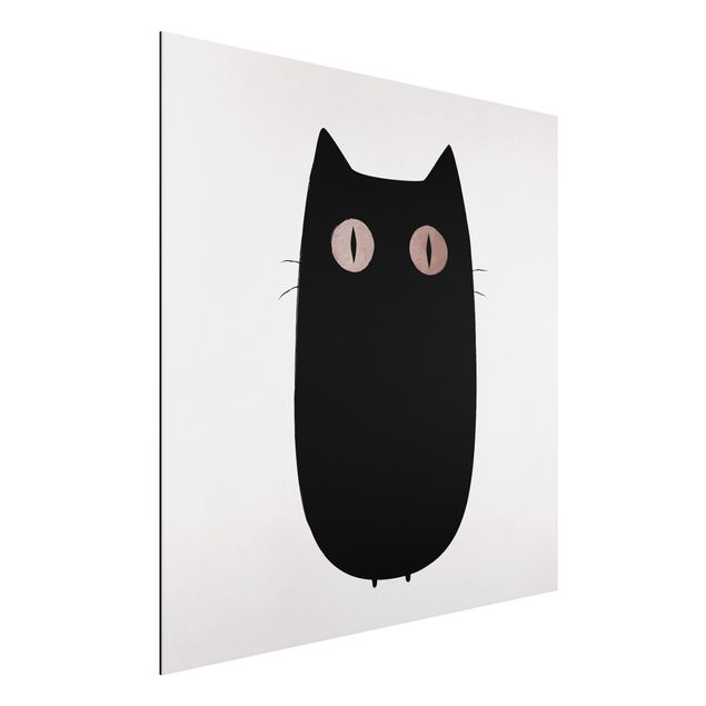 Dekoracja do kuchni Ilustracja czarnego kota
