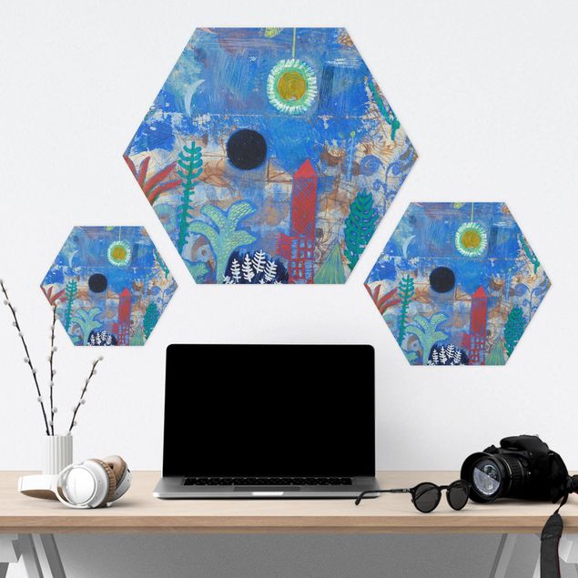 Obraz heksagonalny Paul Klee - Zatopiony pejzaż
