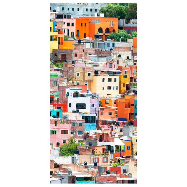 Parawan pokojowy - Kolorowy dom z przodu Guanajuato