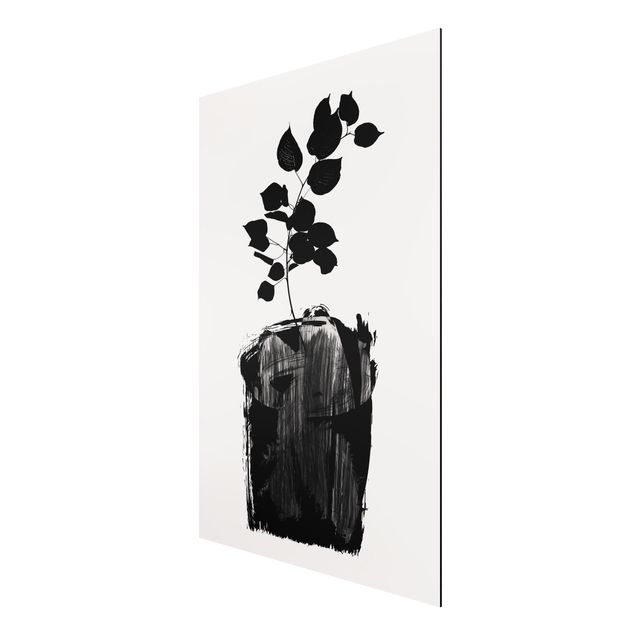 Obrazy nowoczesny Graficzny świat roślin - czarne liście