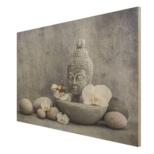 Obrazy na ścianę Budda Zen, orchidee i kamienie