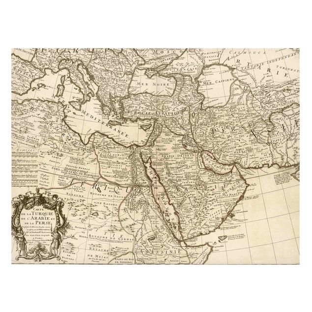 Nowoczesne obrazy do salonu Vintage Map Orient