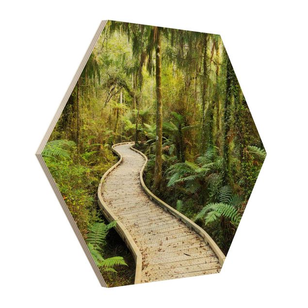 Obrazy z drewna Ścieżka w dżungli