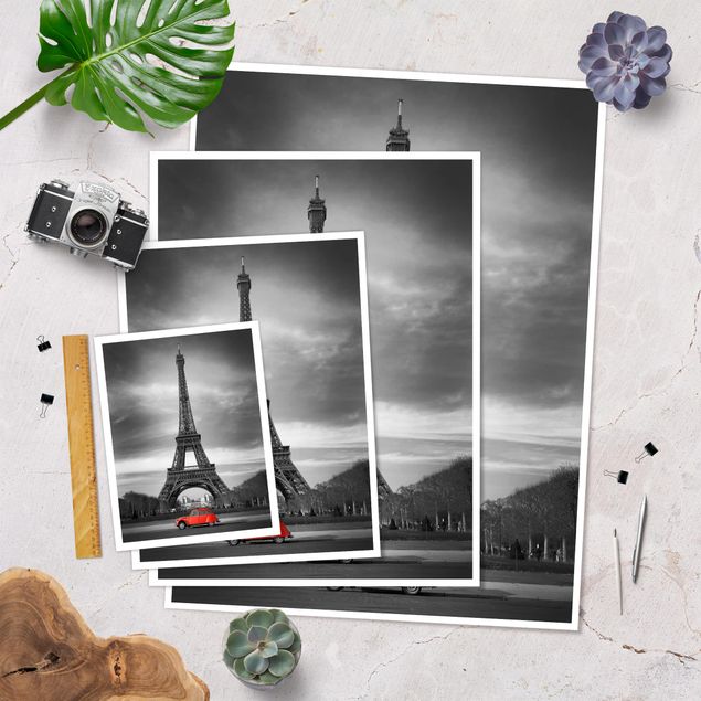 Plakaty czarno białe Spot na temat Paryża