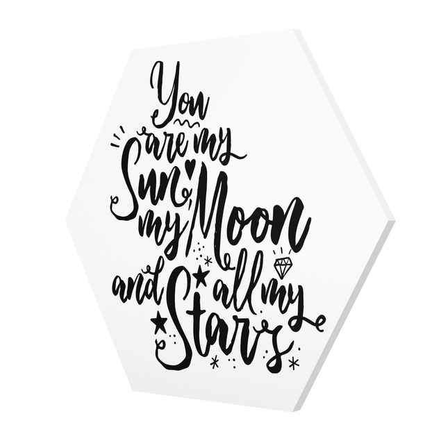 Obrazy na ścianę Jesteś moim Słońcem, moim Księżycem i wszystkimi moimi Gwiazdami