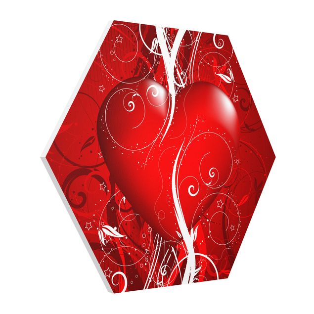 Obraz z czerwonym motywem Kwiatowe serce