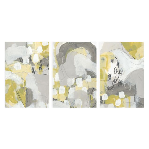 Obraz abstrakcja na płótnie Zestaw III "Cytryny we mgle