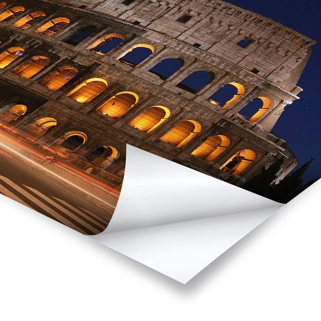 Plakaty Colosseum w Rzymie nocą