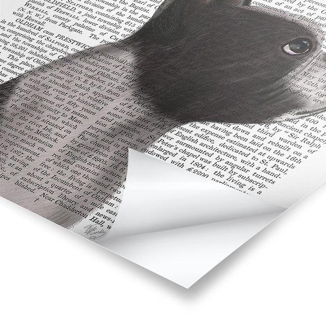 Obrazki czarno białe Czytanie o zwierzętach - Terier z lodami