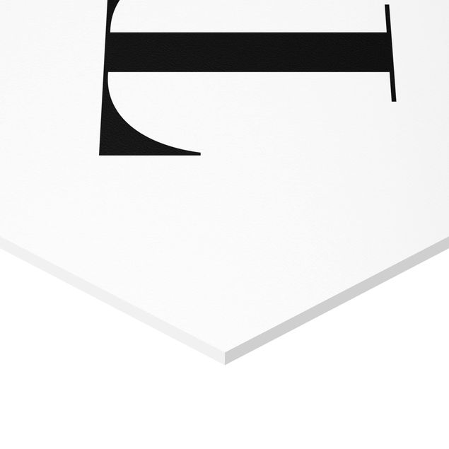 Obraz heksagonalny z Forex - Biała litera Szeryf T