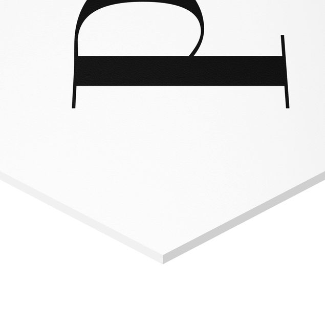 Obraz heksagonalny z Forex - Biała litera Szeryf P