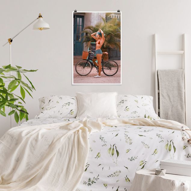 Obrazy portret Dziewczynka na rowerze