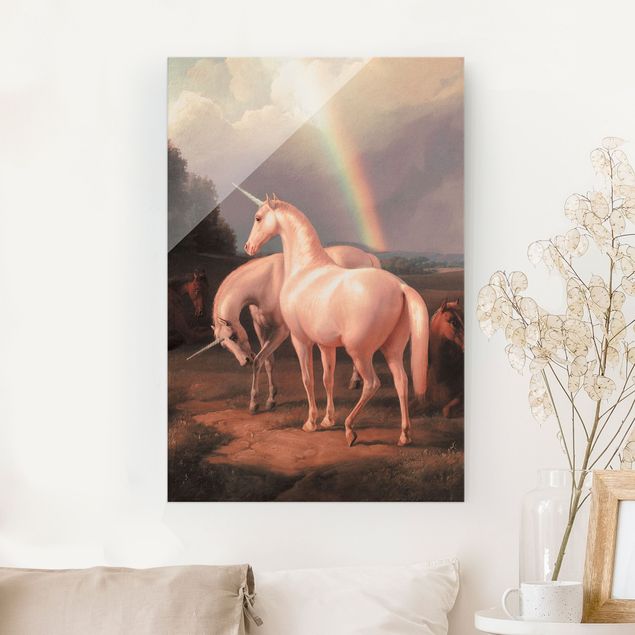 Obrazy na szkle portret Fałszywe konie