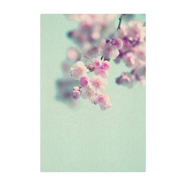 Mata korkowa - Kolorowe kwiaty wiśni
