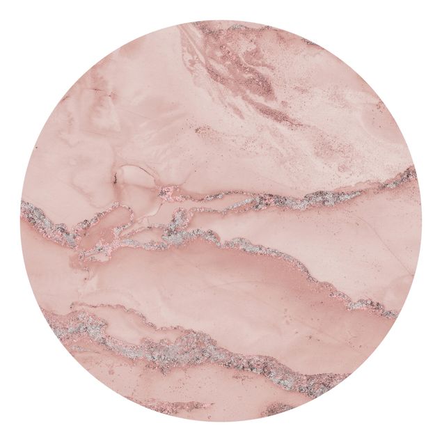 Andrea Haase obrazy  Eksperymenty z kolorami Róż marmurkowy i brokat