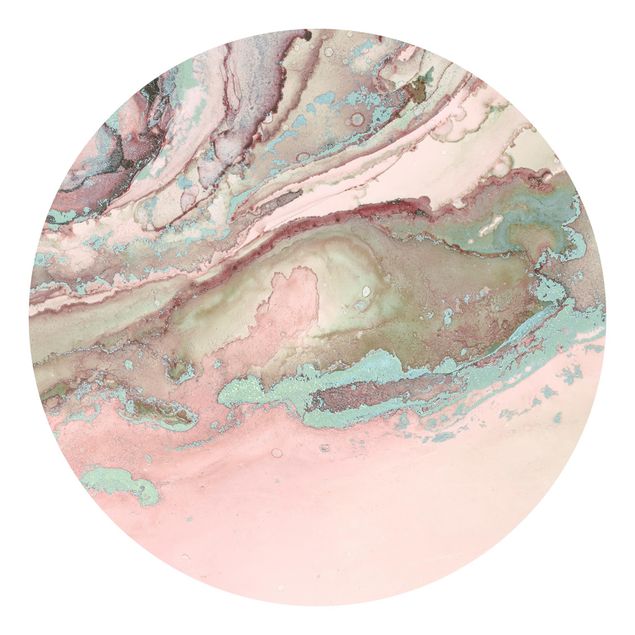 Andrea Haase obrazy  Eksperymenty kolorystyczne Róż marmurowy i turkusowy