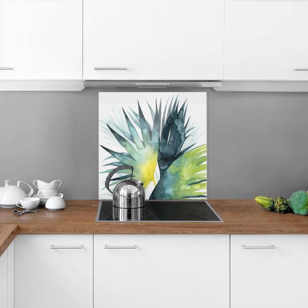 Panele szklane do kuchni Tropikalne liście - Fan Palm