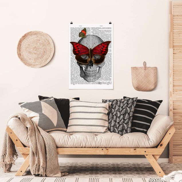 Nowoczesne obrazy do salonu Ciekawe czytanie - Maska motyla
