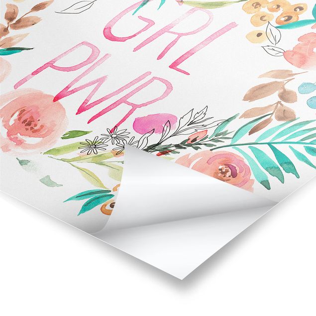 Plakat - Pink Blossoms - Girl Power