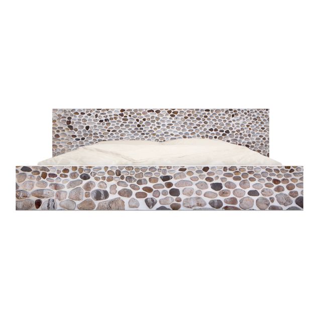 Okleina meblowa IKEA - Malm łóżko 180x200cm - Andaluzyjski mur kamienny