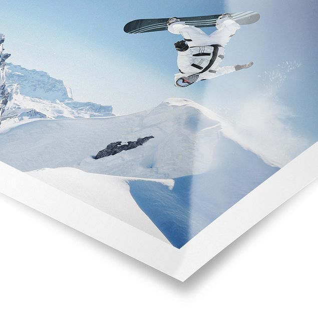 Plakaty na sciane Latający snowboardzista