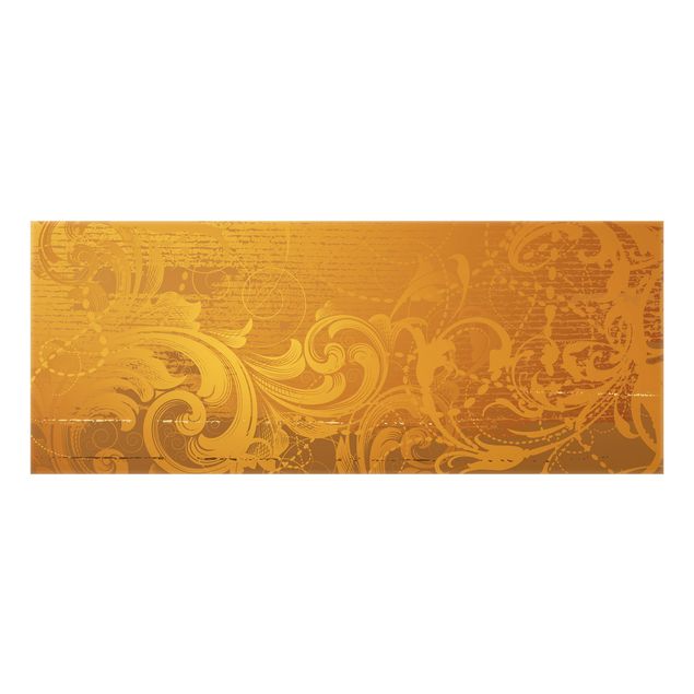 Panel szklany do kuchni - Złoty barok