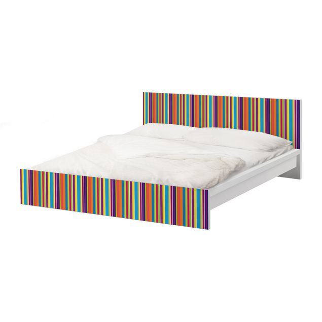 Okleina meblowa IKEA - Malm łóżko 160x200cm - Happy Stripes