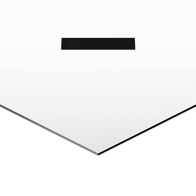 Obraz heksagonalny z Alu-Dibond - Biała litera I
