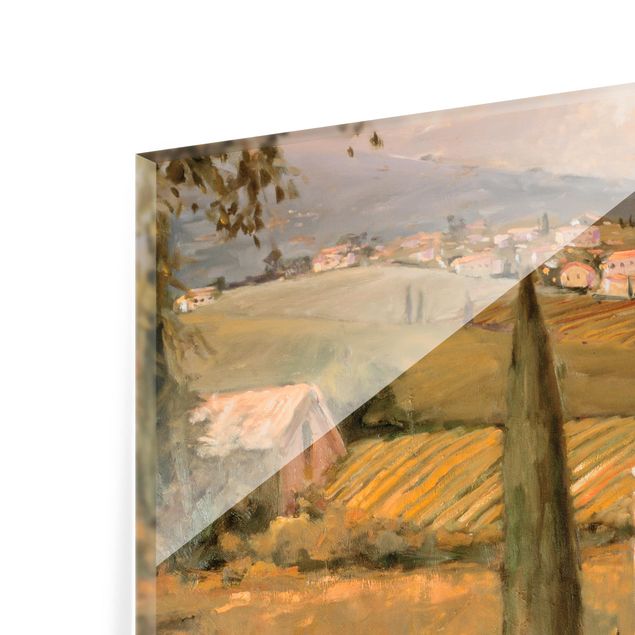 Panel szklany do kuchni - Krajobraz włoski - schody do domu