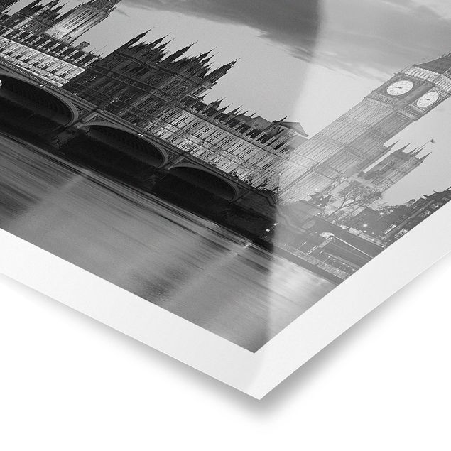 Czarno białe plakaty Londyn nocą II