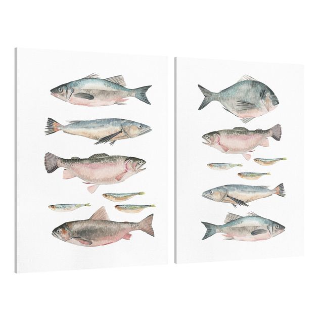 Ryby obrazy Ryby w akwareli Zestaw I
