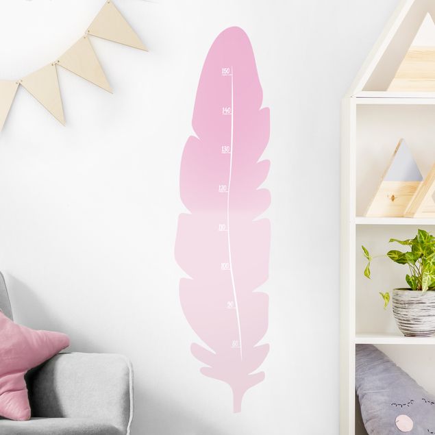 Miarka wzrostu na ścianę Feather Pink