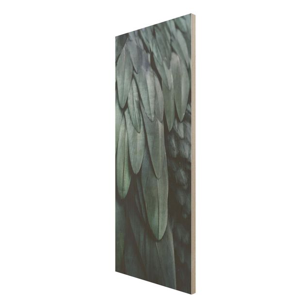 Obrazy na drewnie Szprychy w kolorze akwamarynu