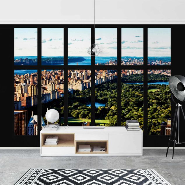 Dekoracja do kuchni Widok z okna na nowojorski Central Park