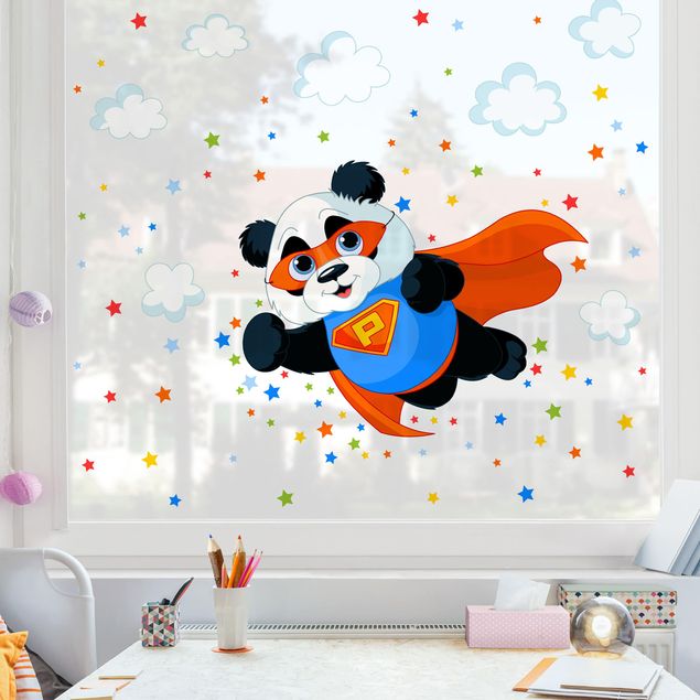 Folia okienna dla dzieci Super Panda