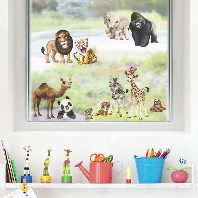 Folia okienna dla dzieci Zwierzęta w Afryce
