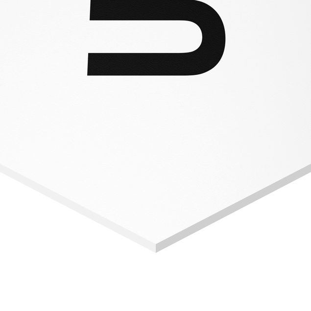 Obraz heksagonalny z Forex - Biała litera U