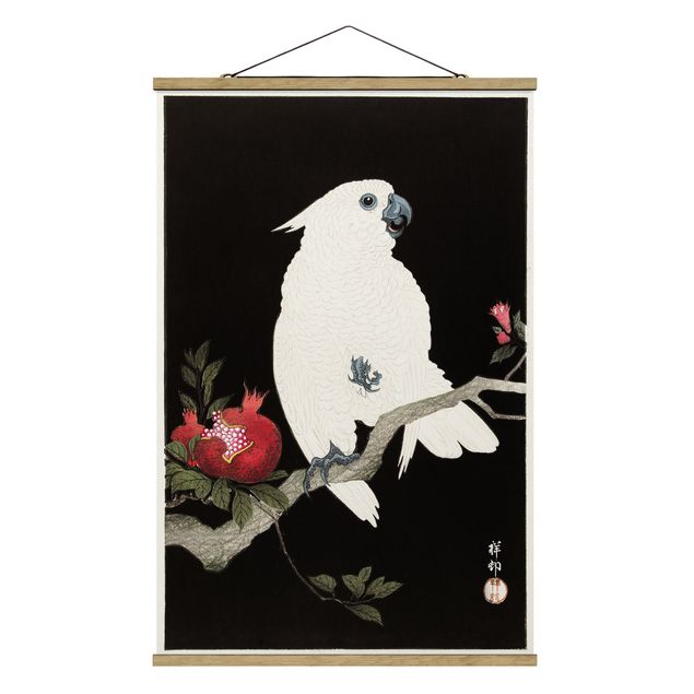 Vintage obrazy Asian Vintage Illustration White Cockatoo