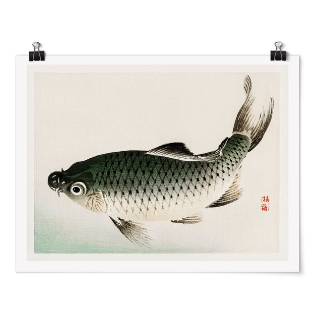 Ryby obrazy Rysunki azjatyckie Vintage Karp