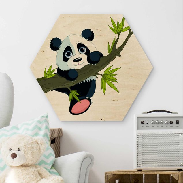 Obrazy na ścianę Panda wspinająca się