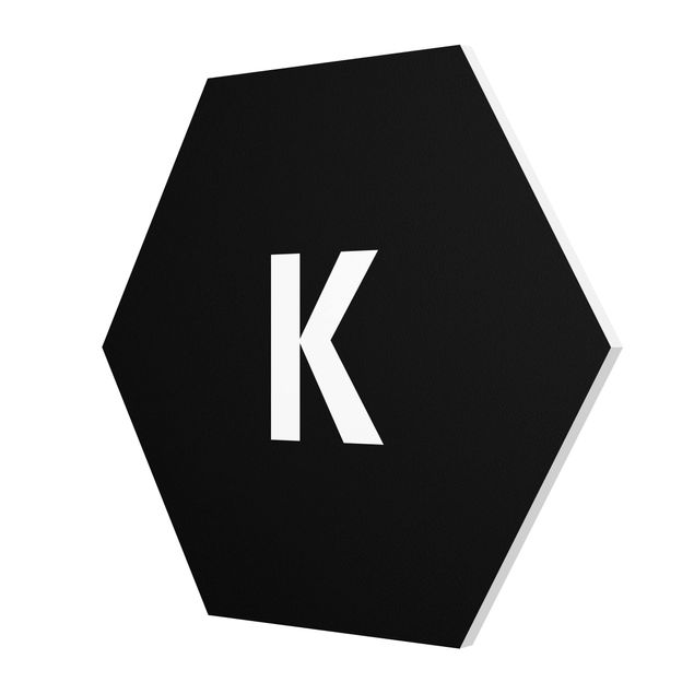 Obraz czarny Czarna litera K