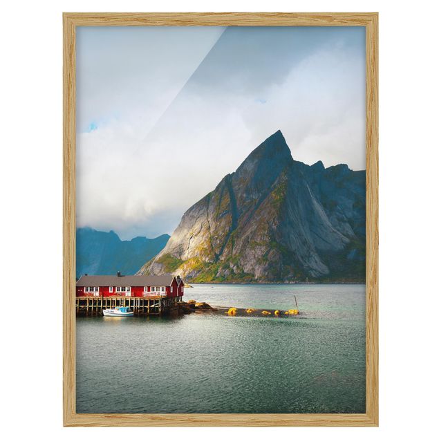 Obrazy w ramie do korytarzu Dom rybaka w Szwecji
