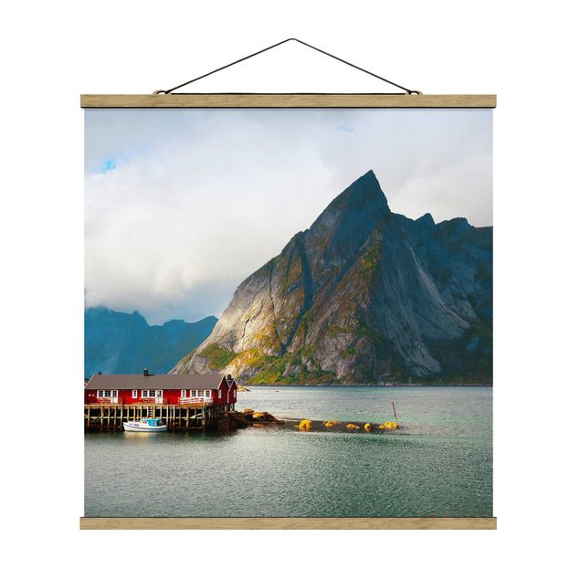 Góry obraz Dom rybaka w Szwecji