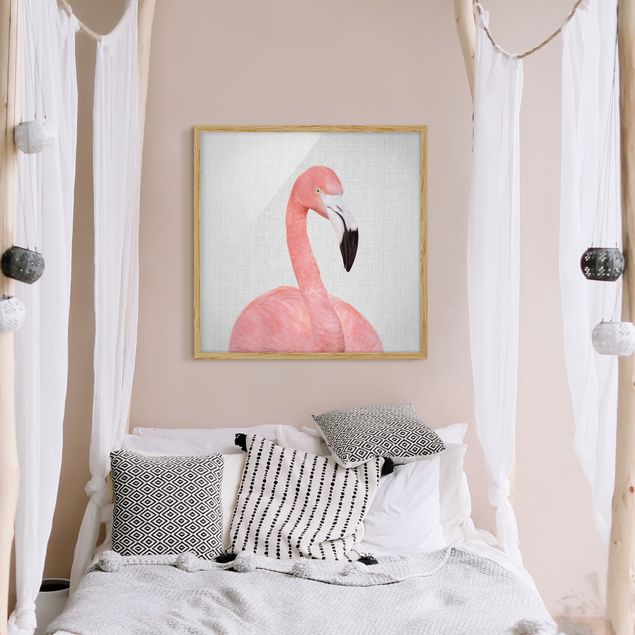 Obrazy w ramie zwierzęta Flamingo Fabian
