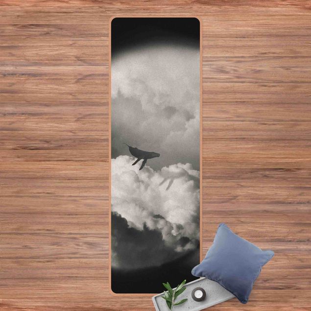 dywany nowoczesne Latający wieloryb w chmurach
