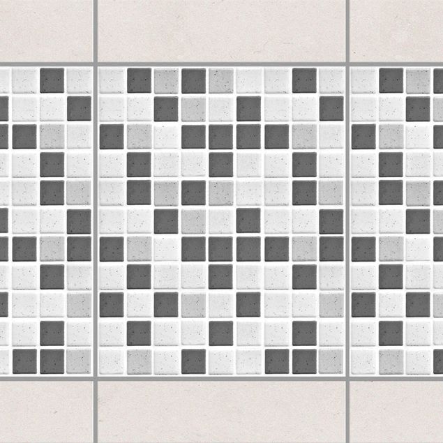Dekoracja do kuchni Płytki mozaikowe szare