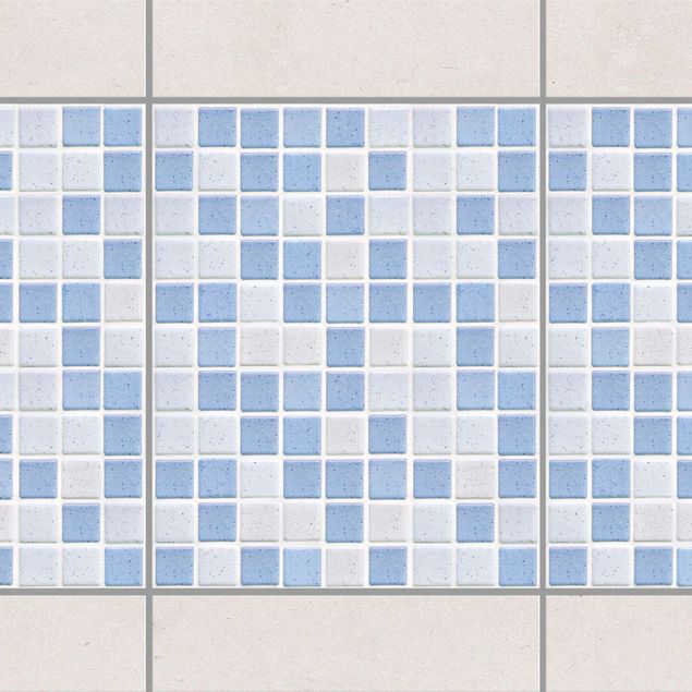 Dekoracja do kuchni Płytki mozaikowe jasnoniebieskie