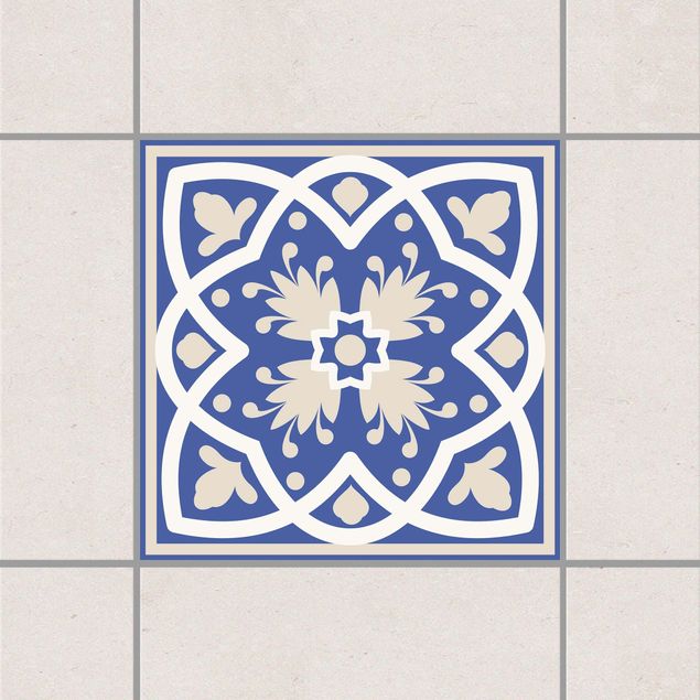 Dekoracja do kuchni Portugalski wzór płytek w kolorze niebieskim